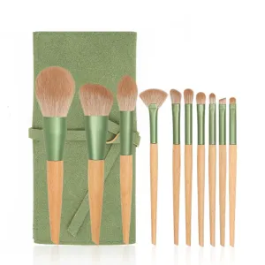 10 Pieces of Qingluo Makeup Brush Set, Complete With Loose Powder Brush, Beauty Tools, and Universal Brushes
