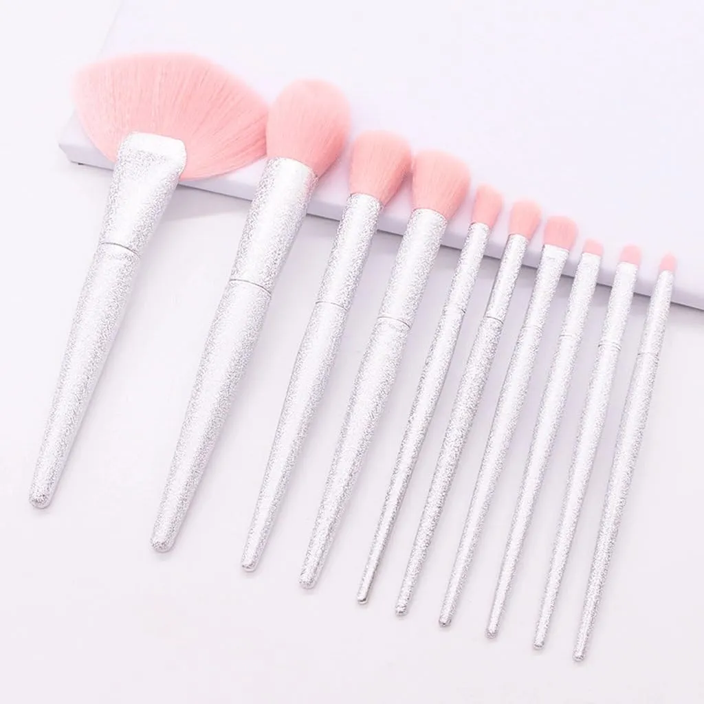 10 scrub makeup brushes set, full set of powder eye shadow beauty tools