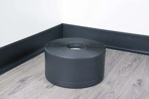10M PVC Flexible Skirting Board 100x25mm for Bathroom & Kitchen – Easy Install, Waterproof, Flexible, Various Colours, Adhesive Not Included