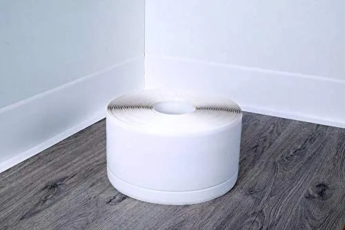 10M PVC Flexible Skirting Board 100x25mm for Bathroom & Kitchen – Easy Install, Waterproof, Flexible, Various Colours, Adhesive Not Included