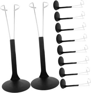 10pcs Adjustable Doll Stand Portable Support Bracket for Collectible Figurines for Home Travel and Exhibitions Figures and Doll Accessories