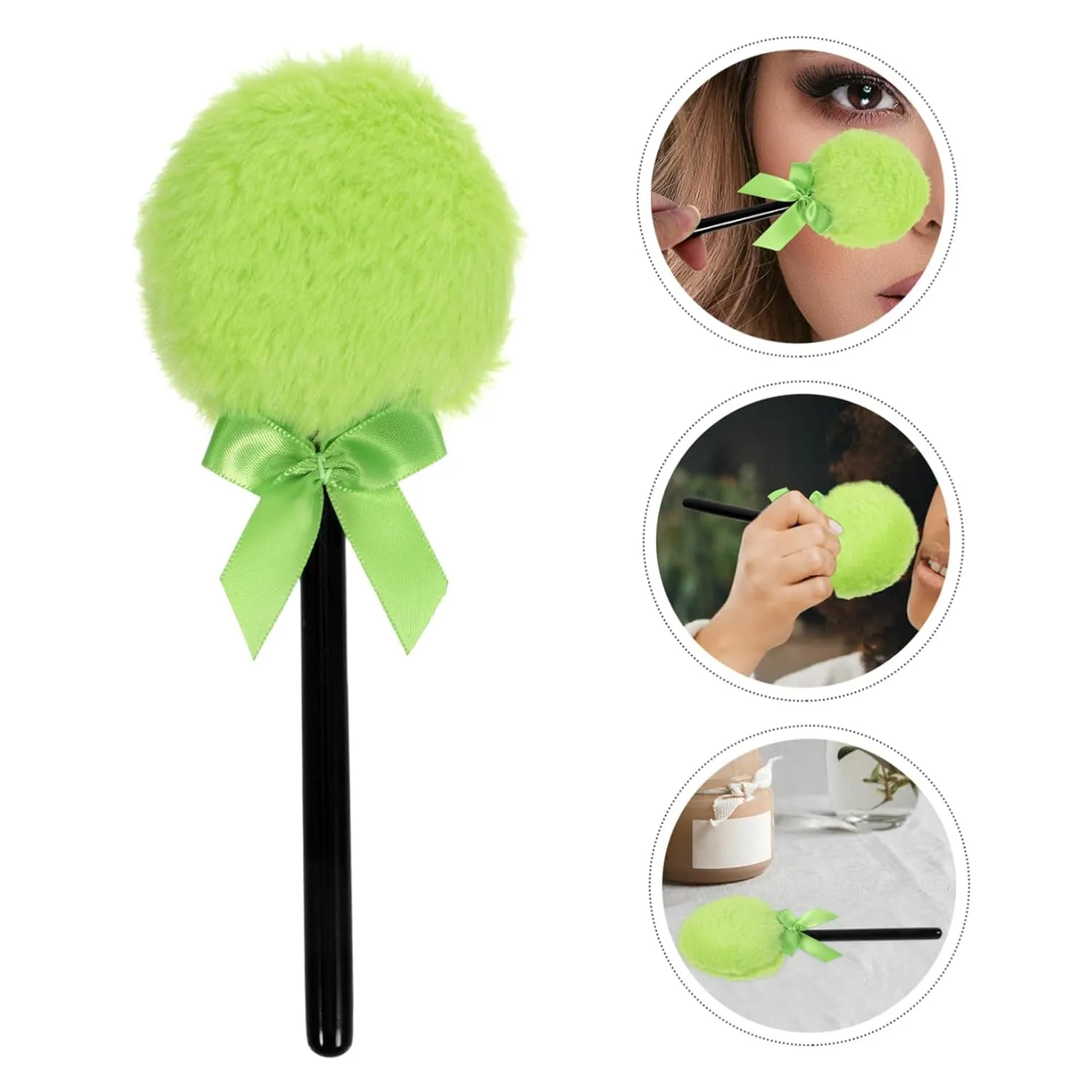 10pcs Blush Brush for Makeup Soft Bristles Portable Cosmetic Brush for Women for Loose Powder and Foundation Application and Easy to Clean Vibrant