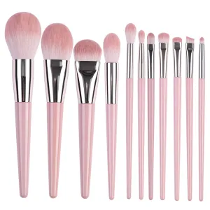 10pcs Makeup Brush Set Cosmetic Foundation Brush For Liquid Makeup Contour Eyeshadow Blush Brush Makeup Brushes Kit (11 Makeup Brushes)