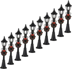 10pcs Mini House Simulation Lamp Small Street Light Models for Dollhouse Decorations Fairy Tale Garden Adornments for Miniature Scenery