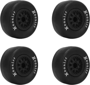 1/10 RC Tires for Off Road Cars, Rubber Tires with Plastic Hubs RC Car Tires and Wheels Set Compatible with Traxxas or Axial SCX10 1/10 Scale Remote Cars