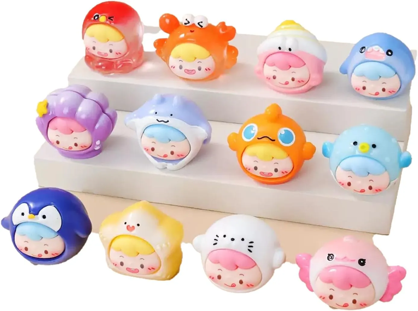 12 Packs Mini Food Doll Series Blind Pack (12 PCs in one Bag) Random Design Ornament Cartoon Plush Toy Cute Figures Collectible Toys for Birthday Gifts