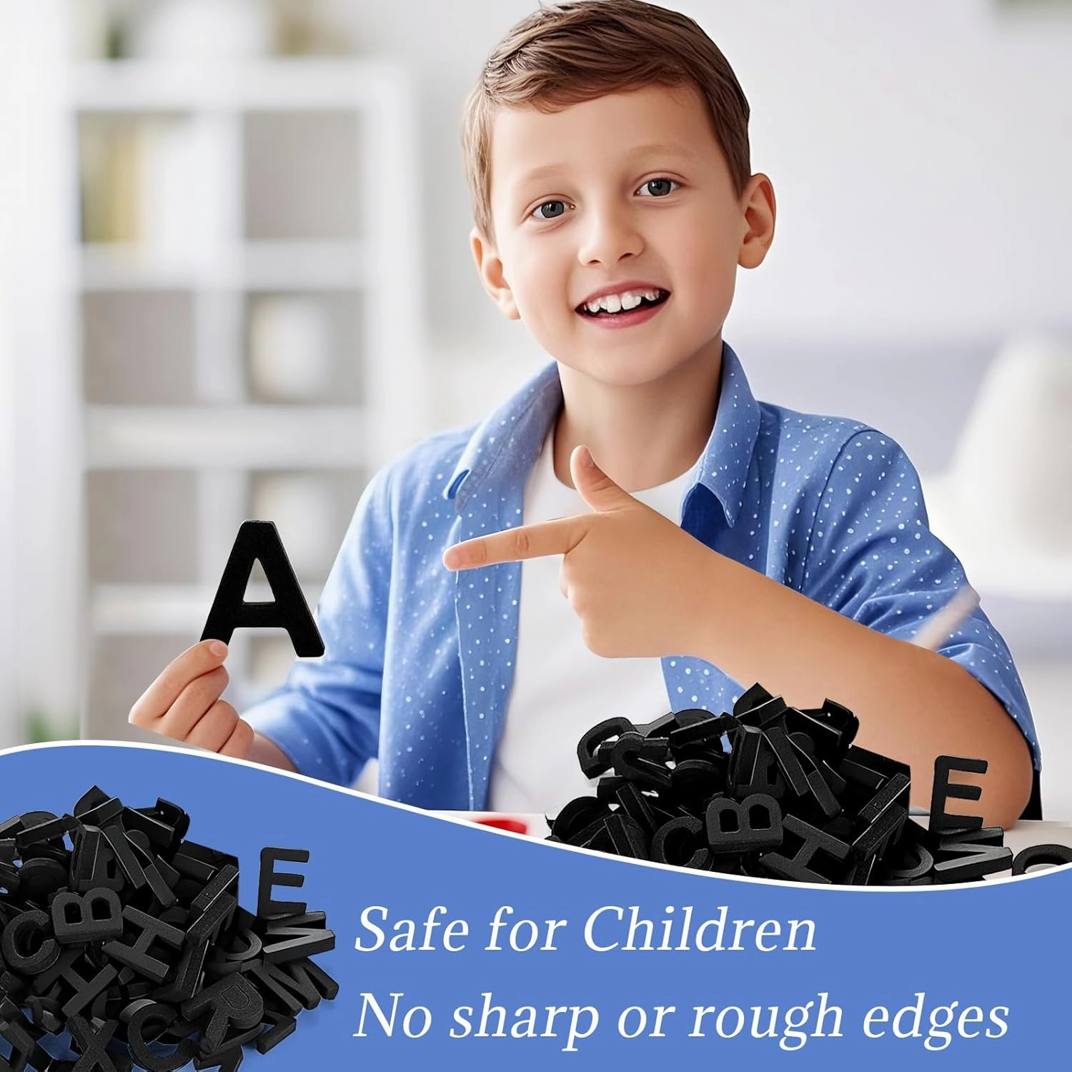 124pcs Decorative Magnetic Alphabet Letters, Alphabet Magnets, Arabic Numerals for Refrigerator, Strong Neodymium Magnetic Alphabet Letters for Fridge, for Homes & Offices (Black)