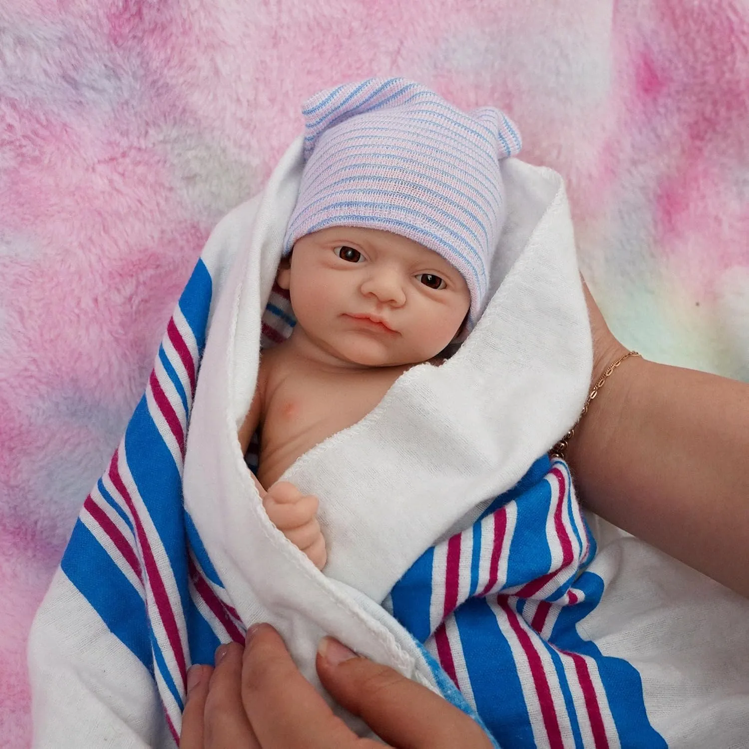 12" Reborn Baby Dolls Girl, Full Silicone Baby Dolls, Realistic Soft Silicone Newborn Baby Doll, Real Full Body Silicone Reborn Baby Dolls, Not Vinyl Dolls