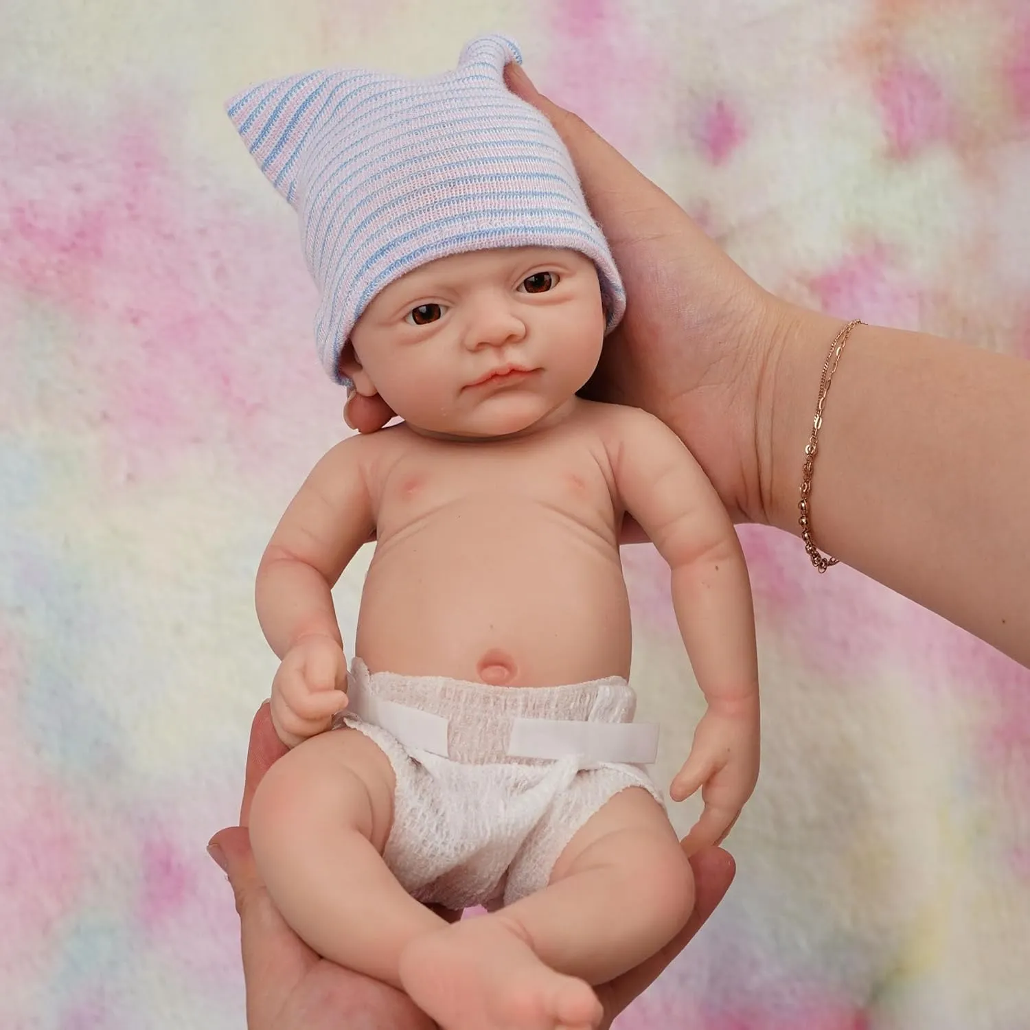 12" Reborn Baby Dolls Girl, Full Silicone Baby Dolls, Realistic Soft Silicone Newborn Baby Doll, Real Full Body Silicone Reborn Baby Dolls, Not Vinyl Dolls
