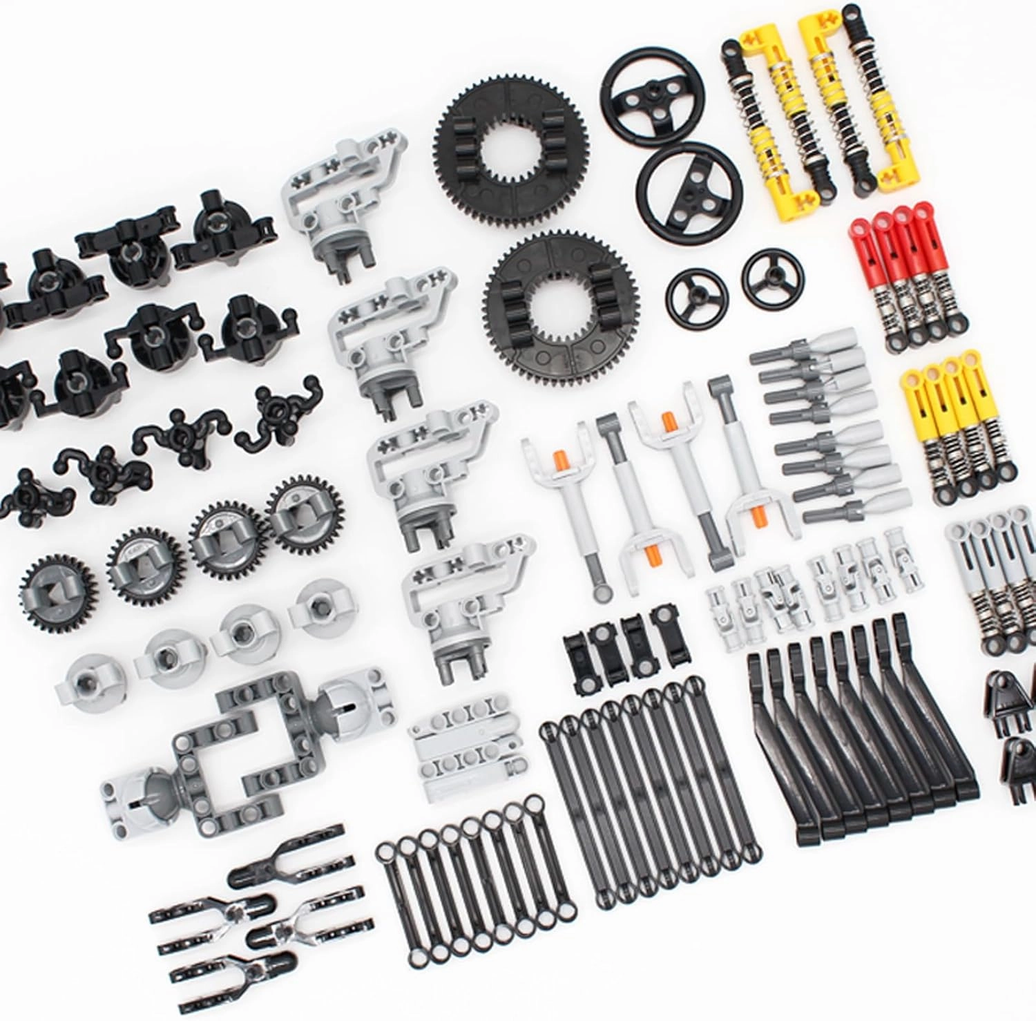 136PCS Pneumatic Kits - Compatible with Mainstream Technic Parts, Replacement Pieces - Hydraulics, Pump, Push Rod, Connectors