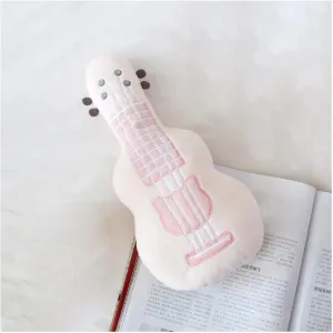 14.5" Soft Guitar Stuffed Plush Toy Ukulele Plush Pillow Stuffed Musical Instrument Toy Birthday Gift for Kids - Light Pink