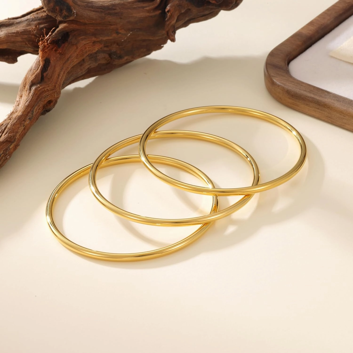 14k Gold Stainless Steel Plated Love Bracelet Plated Stackable For Women Round Solid Color Plain Circle Bracelet The Love Wedding For Couple
