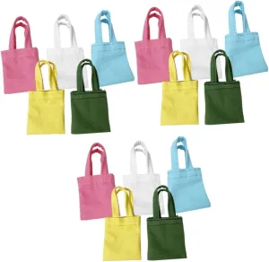 15pcs Miniature Canvas Bag Dollhouse Accessory Cute Mini Shoulder Bag Models for Decor and Stylish for Scale Doll Scenes