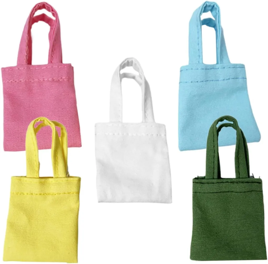 15pcs Miniature Canvas Bags for Dollhouse Accessories Doll Dressing Bag Decor for Doll Collection Cute and Portable Design