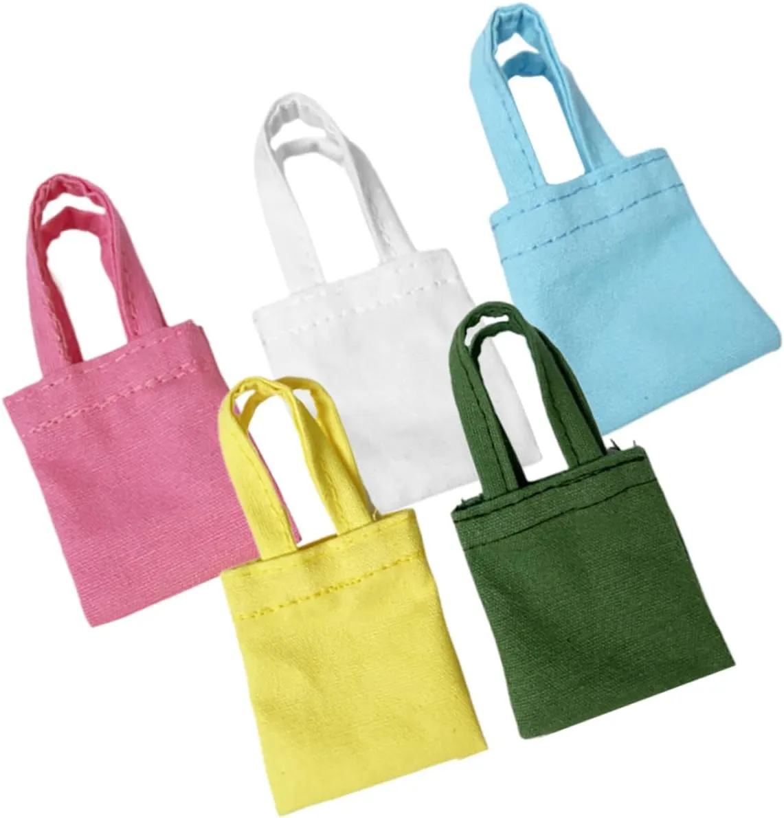 15pcs Miniature Canvas Bags for Dollhouse Accessories Doll Dressing Bag Decor for Doll Collection Cute and Portable Design