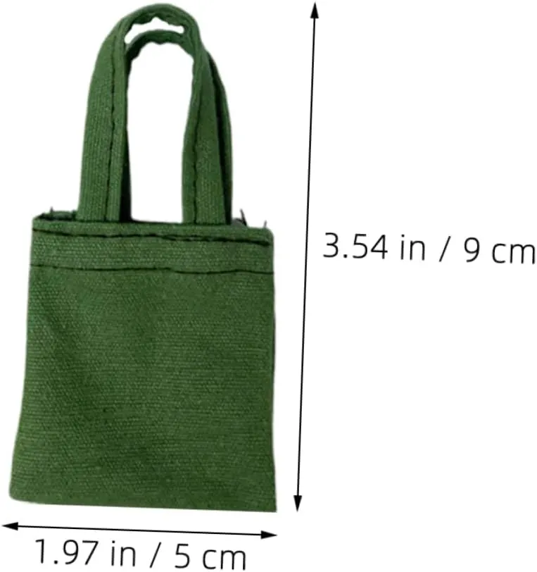 15pcs Miniature Canvas Bags for Dollhouse Accessories Doll Dressing Bag Decor for Doll Collection Cute and Portable Design
