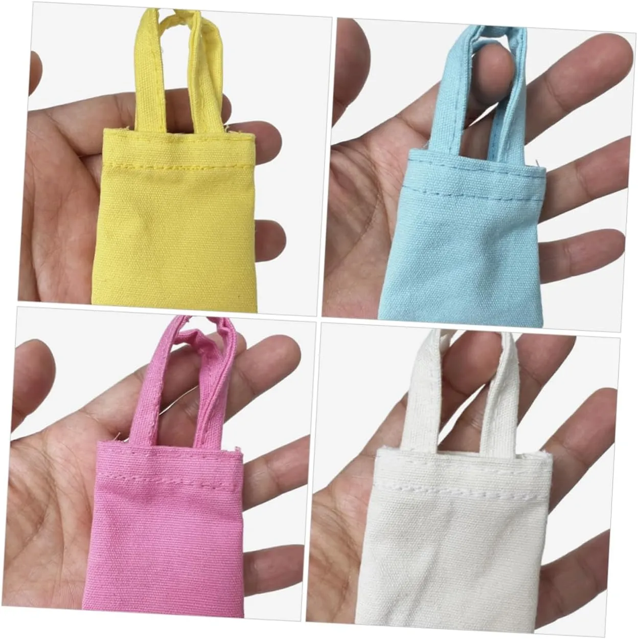 15pcs Miniature Canvas Bags for Dollhouse Accessories Doll Dressing Bag Decor for Doll Collection Cute and Portable Design