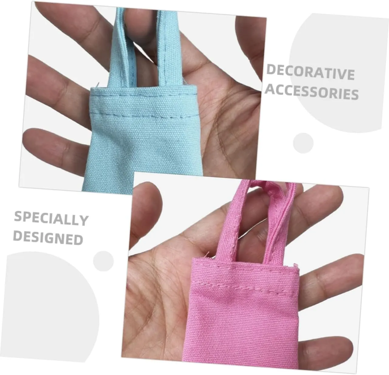 15pcs Miniature Canvas Bags for Dollhouse Accessories Doll Dressing Bag Decor for Doll Collection Cute and Portable Design