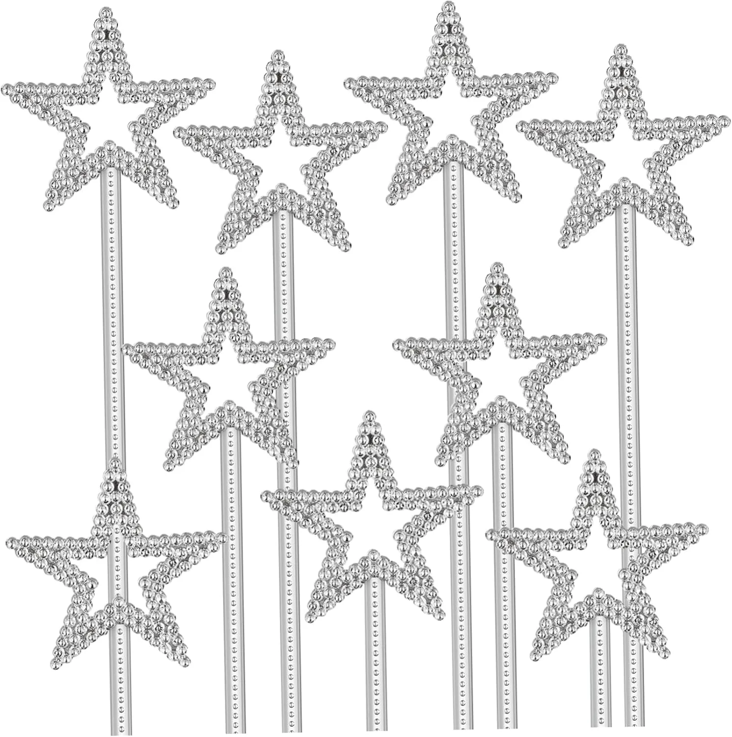 15pcs Plastic Star Fairy Wands for Girls Cute Angel Costume Accessories for Birthday Parties Halloween and Cosplay Events Smooth Design for Endless Fun