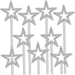 15pcs Plastic Star Fairy Wands for Girls Cute Angel Costume Accessories for Birthday Parties Halloween and Cosplay Events Smooth Design for Endless Fun