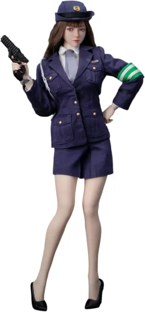 1/6 Scale Female Action Figure,12inch Super Flexible Policewoman Action Figure Body Doll Full Set Collection