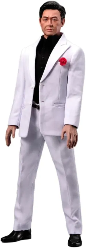 1/6 Scale Male Action Figure 12inch Asian Man Handsome Flexible Figure Doll Full Set Collection (White Suit)