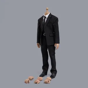1/6 Scale Male Body,12inch Male Flexible Action Figure Body with Suit Clothes Set and Replaceable Hands Type Accessory Collection