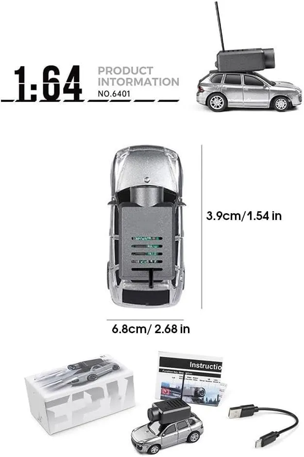 1/64 FPV Mini RC Car,FPV RC Racing Car with HD Camera & 3-Speed,2.4GHz WiFi App Controlled Remote Control Drift Cars for Adults,Realistic The First Perspective RC Toy,for Enthusiasts
