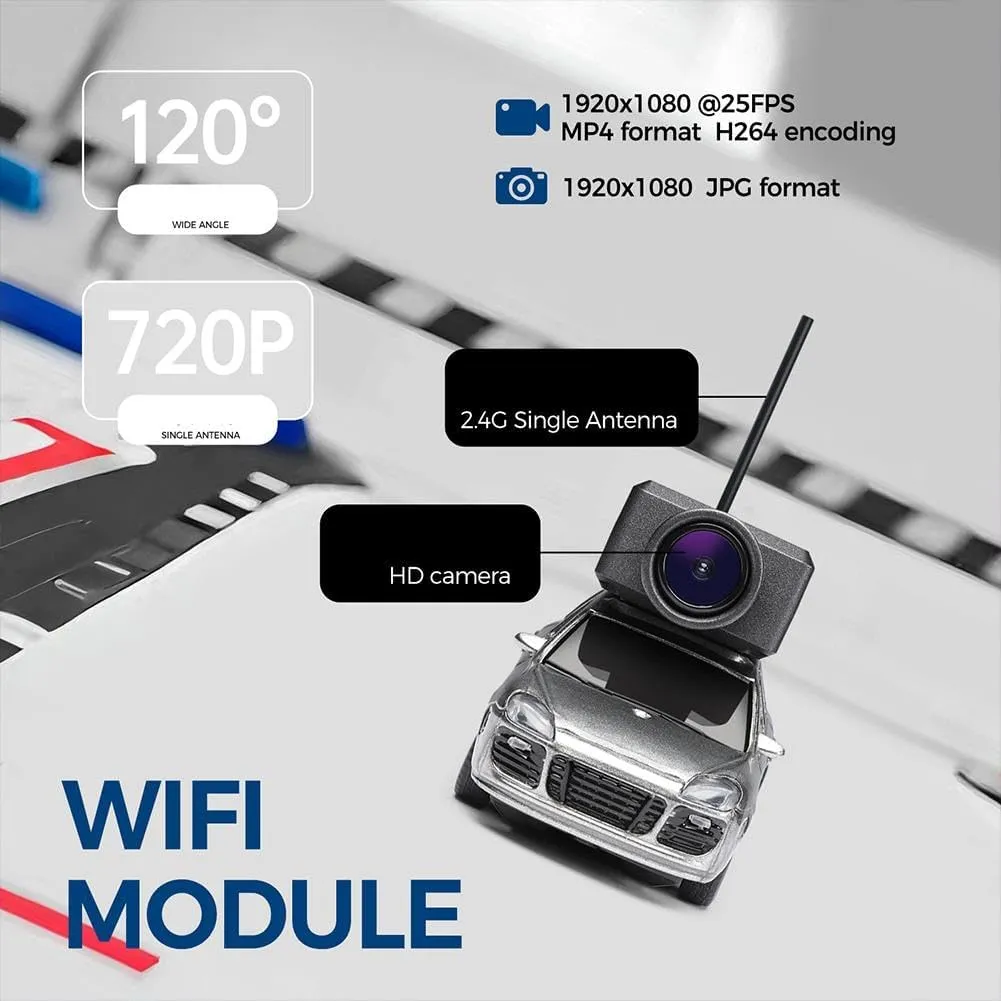 1/64 FPV Mini RC Car,FPV RC Racing Car with HD Camera & 3-Speed,2.4GHz WiFi App Controlled Remote Control Drift Cars for Adults,Realistic The First Perspective RC Toy,for Enthusiasts