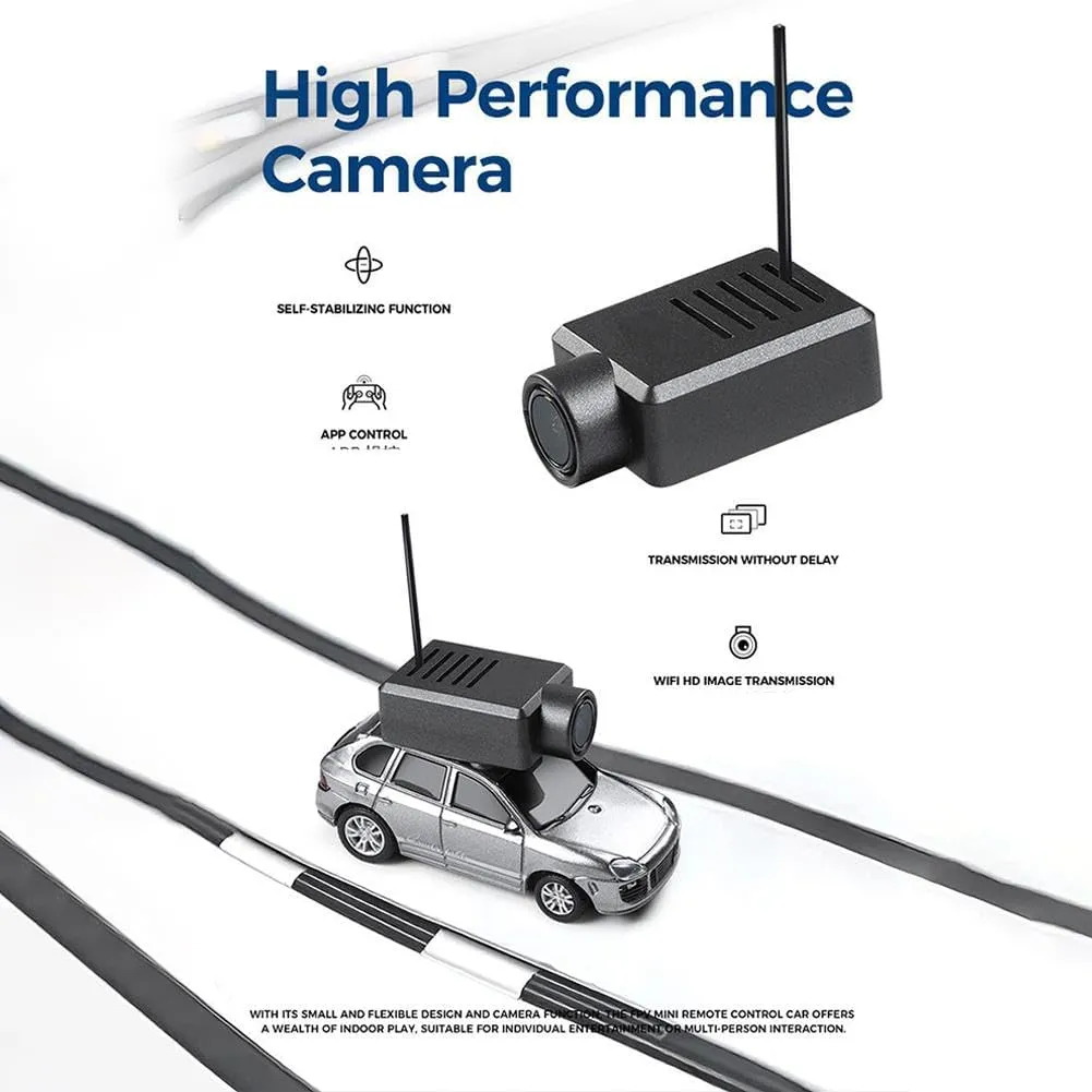 1/64 FPV Mini RC Car,FPV RC Racing Car with HD Camera & 3-Speed,2.4GHz WiFi App Controlled Remote Control Drift Cars for Adults,Realistic The First Perspective RC Toy,for Enthusiasts