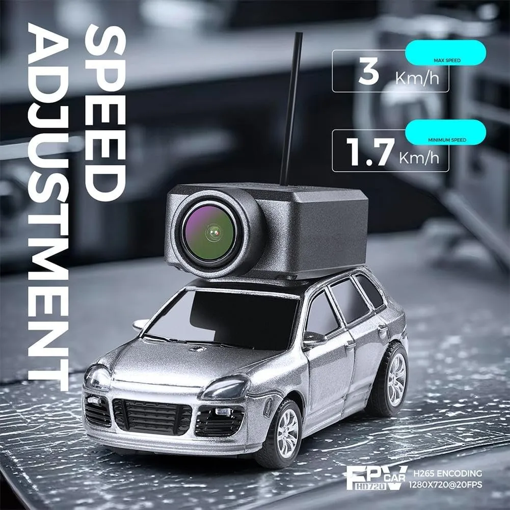 1/64 FPV Mini RC Car,FPV RC Racing Car with HD Camera & 3-Speed,2.4GHz WiFi App Controlled Remote Control Drift Cars for Adults,Realistic The First Perspective RC Toy,for Enthusiasts