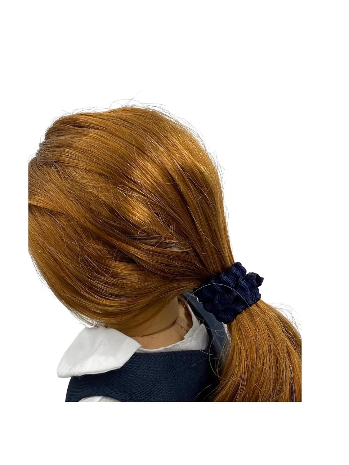 18 inch Doll Outfit-School Plaid Jumper include Blouse and Hair Accessory/Add on Option: Sock and Shoe (Doll is not included) (Dropped Waist Jumper,White Sock,Shiny Black Shoe, Solid Navy)