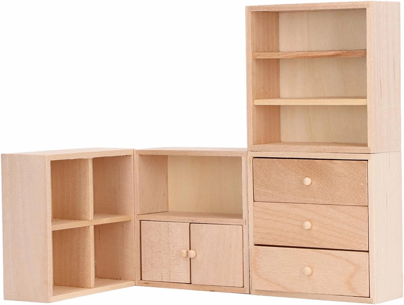 1/12 Doll House Cabinet Set, Lifelike Miniature Wooden Dollhouse Cabinet Decoration Mini House Furniture Accessories Portableelectronicdevicemount Simulation Repair Tool