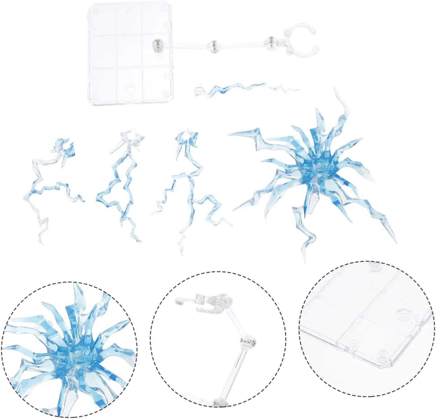 1set Action Figure Stand Display Rack Clear Toy Doll Holder Figures Compatible Various Models for Collectors and Display Homes Stores