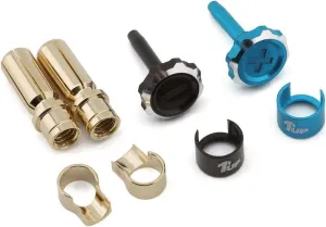 1UP190451 1up Racing Lockdown Adjustable Bullet Plugs Blue