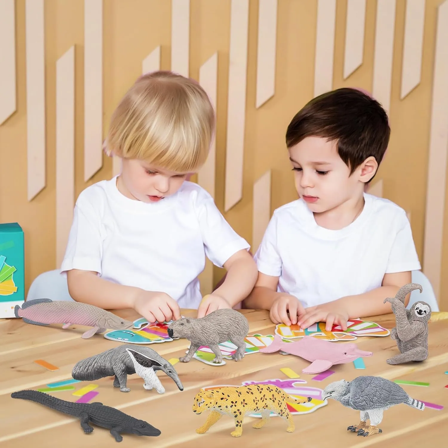 2-4 Inch Mini South American Animals - Wild Animals Figurines Kids Toy Figurines for Cake Party Favor for Kids Toddlers