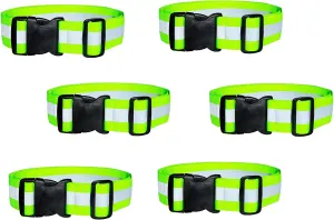 2-6 Pack - Reflective Glow Belt Safety Gear, Pt Belt, for Running Cycling Walking Marathon Military