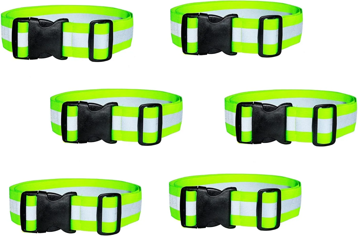 2-6 Pack - Reflective Glow Belt Safety Gear, Pt Belt, for Running Cycling Walking Marathon Military