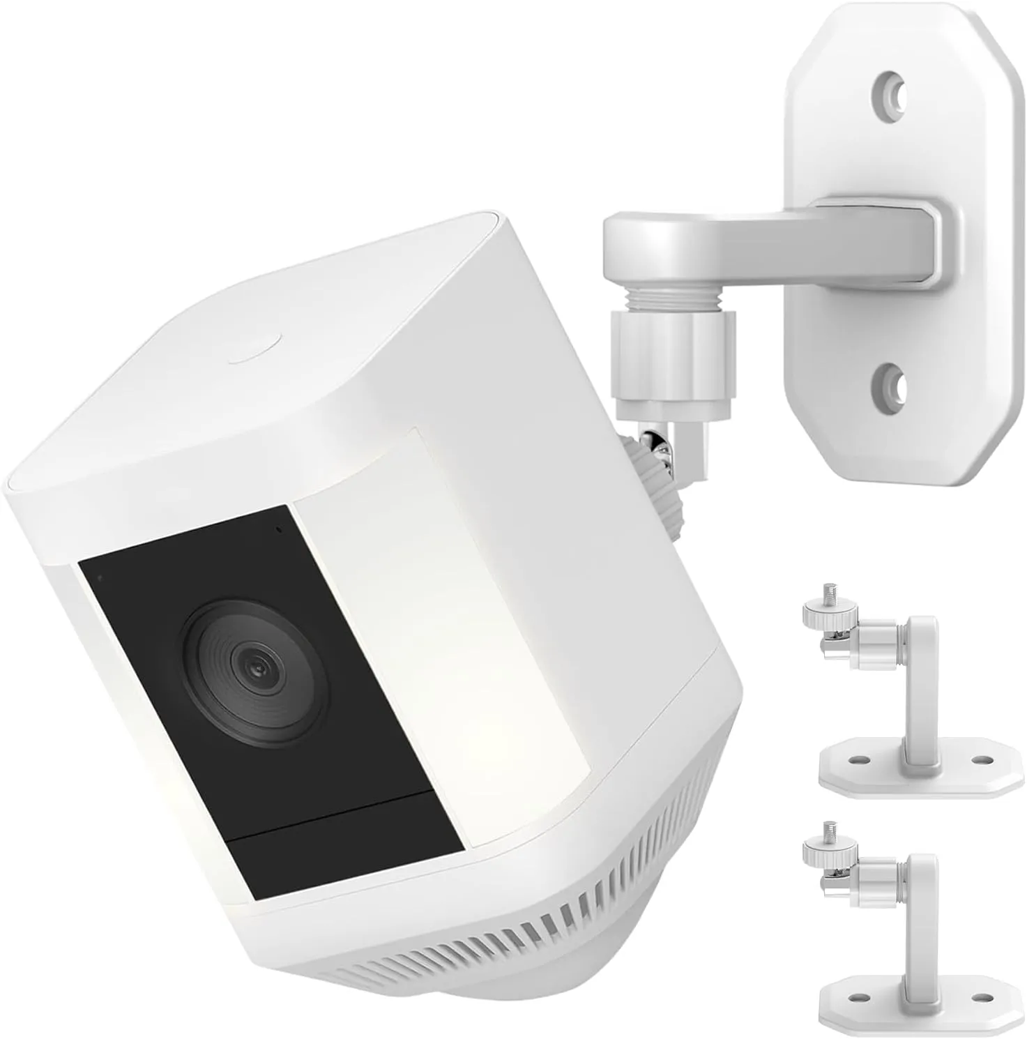 2 Pack Adjustable Wall Mount for Ring Spotlight Cam Battery and Ring Spotlight Cam Plus/Pro (Battery),360° Rotation, Indoor/Outdoor Bracket for Ring Surveillance Camera