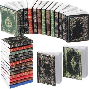 200 Pcs 1: 12 Scale Miniatures Dollhouse Books Mini Miniatures Books Dollhouse Accessories Tiny Things Timeless Model for Library Decorations DIY Projects Girl Boy Doll Houses School Room