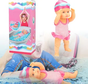 2025 New Swimming Baby Doll, Swimming Baby Doll for Pool, Waterproof SwimmingBabyDoll, Swimming Doll, Backstroke Swimming Electric Water Baby for Pool，for Pools/Bathroom Play (1Pcs)