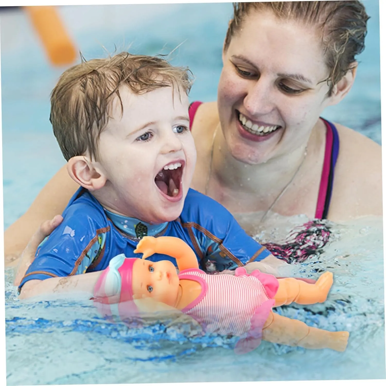 2025 New Swimming Baby Doll, Swimming Baby Doll for Pool, Waterproof SwimmingBabyDoll, Swimming Doll, Backstroke Swimming Electric Water Baby for Pool，for Pools/Bathroom Play (1Pcs)