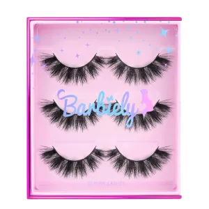 20mm False Eyelashes, 3D Real Mink Lashes, 3 Pairs Doll-Eye Lashes, Fluffy Dramatic Mink Eyelashes, 6D Long Thick Full Volume Fake Eyelashes, Soft Reusable Strip Eye Lashes (Libra)