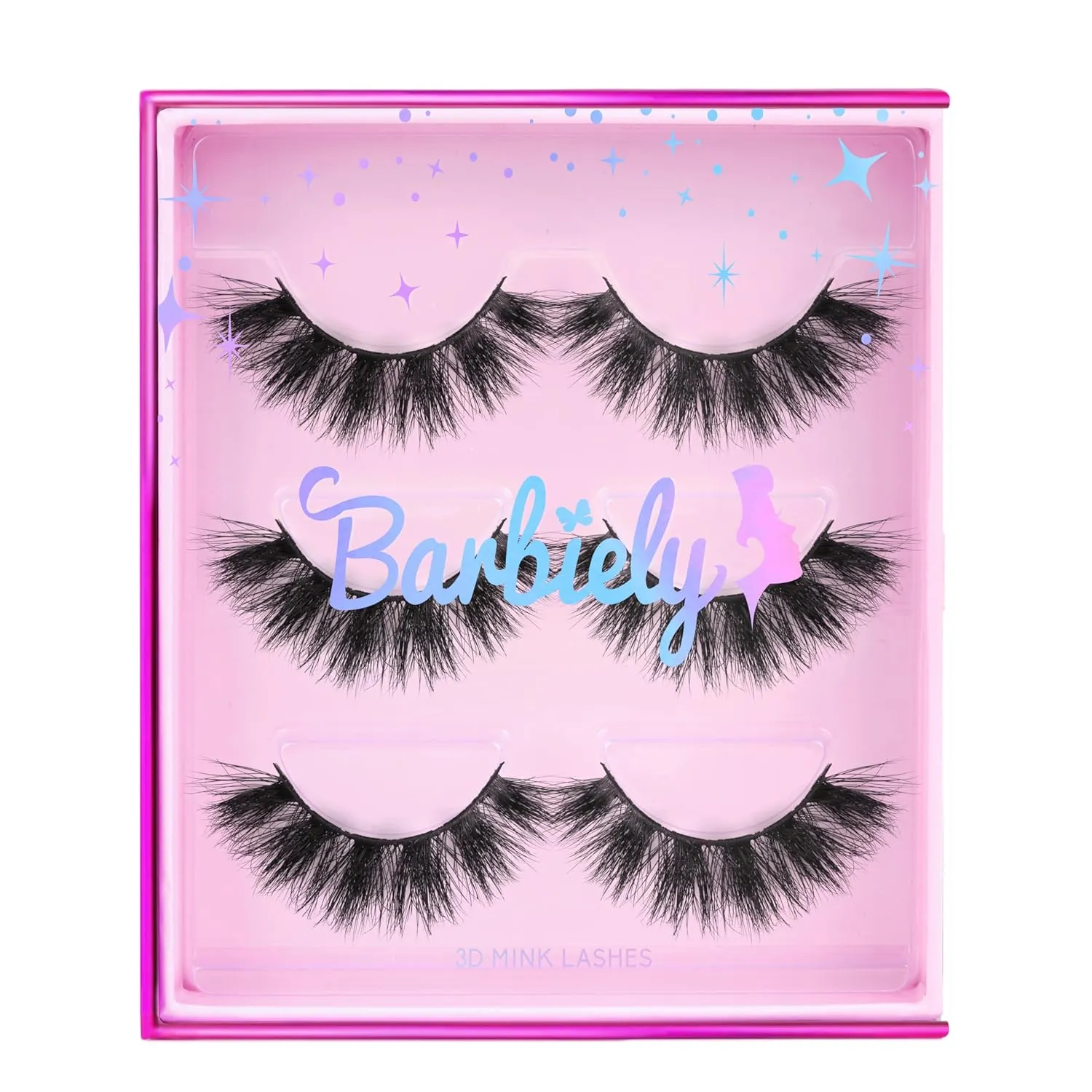20mm False Eyelashes, 3D Real Mink Lashes, 3 Pairs Doll-Eye Lashes, Fluffy Dramatic Mink Eyelashes, 6D Long Thick Full Volume Fake Eyelashes, Soft Reusable Strip Eye Lashes (Libra)