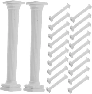 20pcs Mini Roman Columns for Dollhouse Furniture Decorative Pillar Statues for Wedding Table Creative Photography Props Authentic Detailing for Micro Landscapes and Sculptures