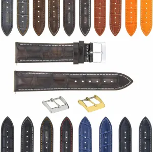 21mm Genuine Leather Watch Band Strap Compatible with Longines Watch