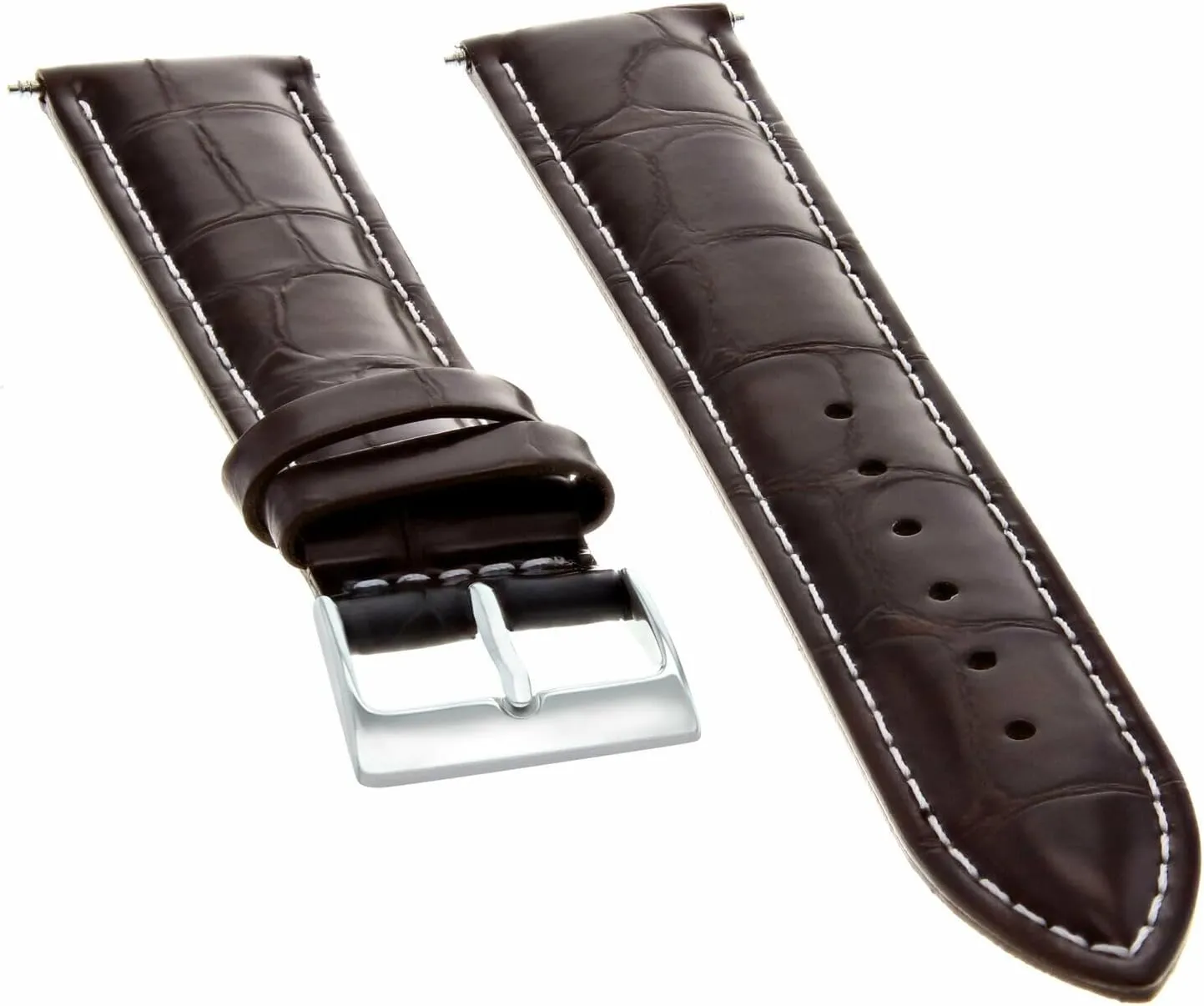 21mm Genuine Leather Watch Band Strap Compatible with Longines Watch