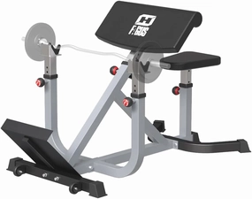 2-IN-1 Preacher Curl Bench Hyperextension Roman Chair, Adjustable Strength Training Sit Up Gym Bench for Biceps Curl, Hyper Back Extension for Arms, Ab, Back and Glute Exercise Home Workouts