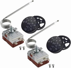 2-Pack Universal Automotive Adjustable Electric Fan Thermostat Switch Radiator Oil Cooler Coolant Temperature Controller Kit
