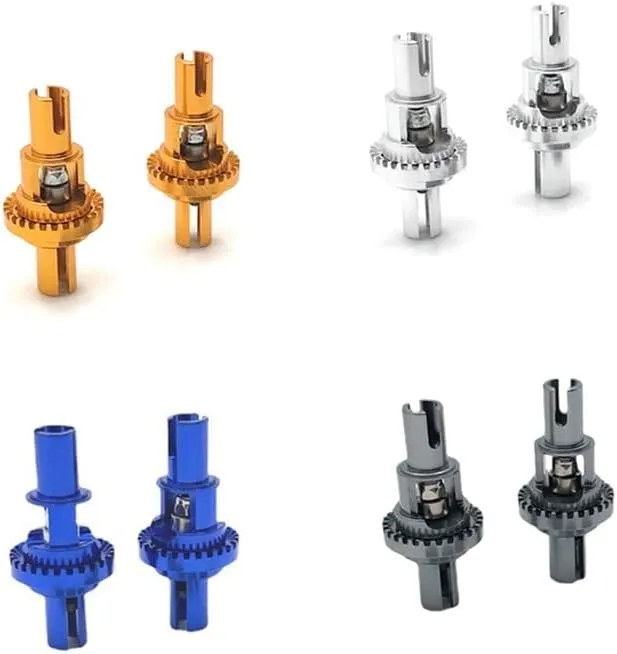 2Pcs Metal Adjustable Differential for Wltoys 284131 K969 K989 P929 Mini-Q AWD IW04M AMZ 1/28 RC Car Upgrade Parts(Blue)
